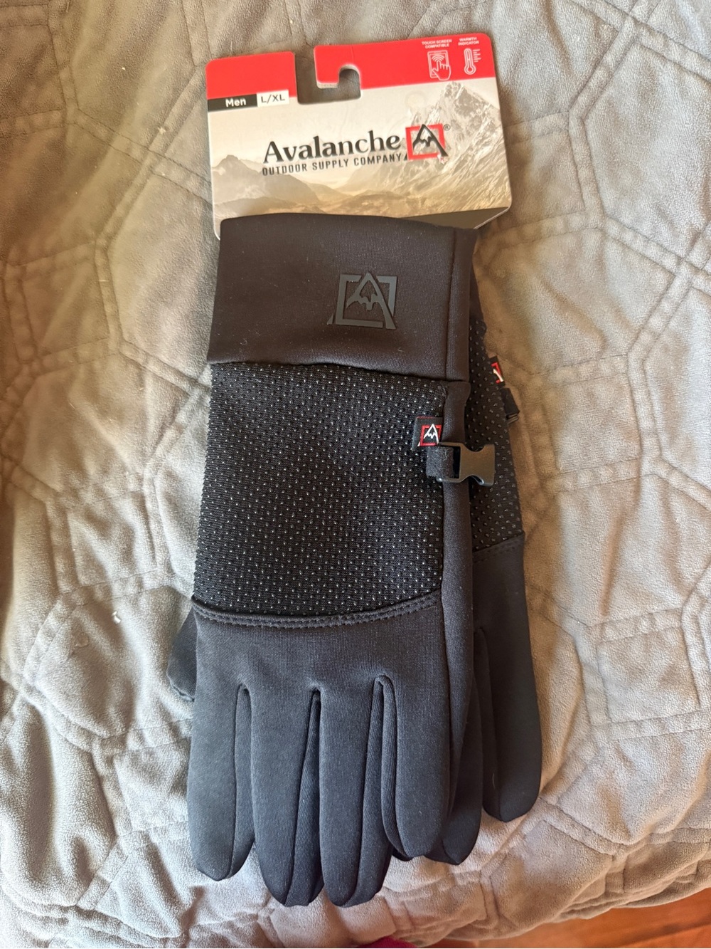 Avalanche Black Men’s Winter Grip Gloves